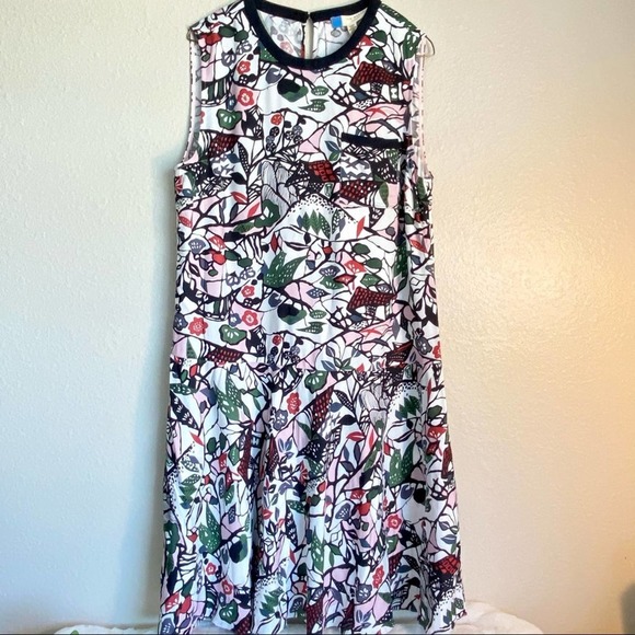 NWT Ted Baker Bias Cut Drop Waist Floral Dress - Picture 4 of 10